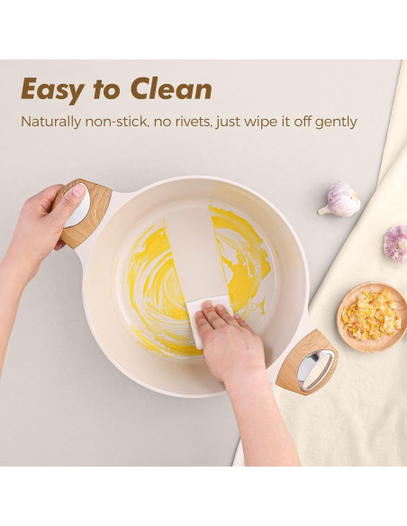 Juego de Ollas y Sartenes SENSARTE 14 Piezas Cerámica Antiadherente