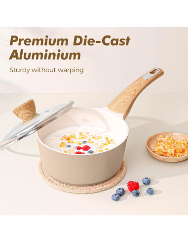 Juego de Ollas y Sartenes SENSARTE 14 Piezas Cerámica Antiadherente