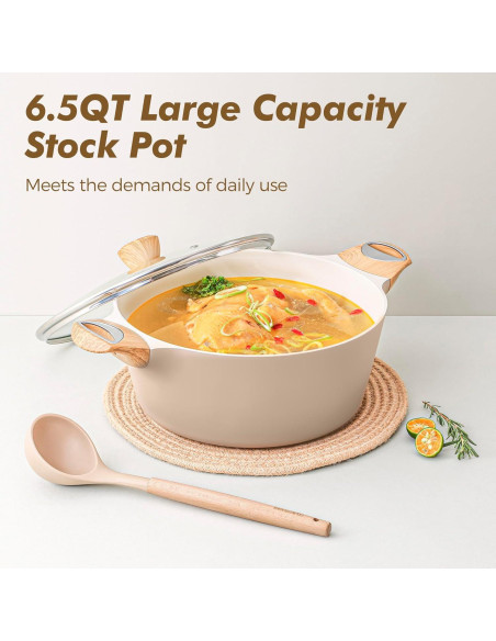 Juego de Ollas y Sartenes SENSARTE 14 Piezas Cerámica Antiadherente