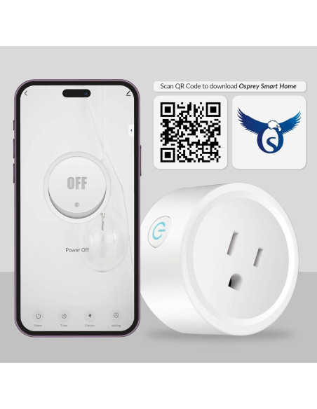 Enchufe Inteligente Osprey 16A Wi-Fi Control por Voz 4 pcs