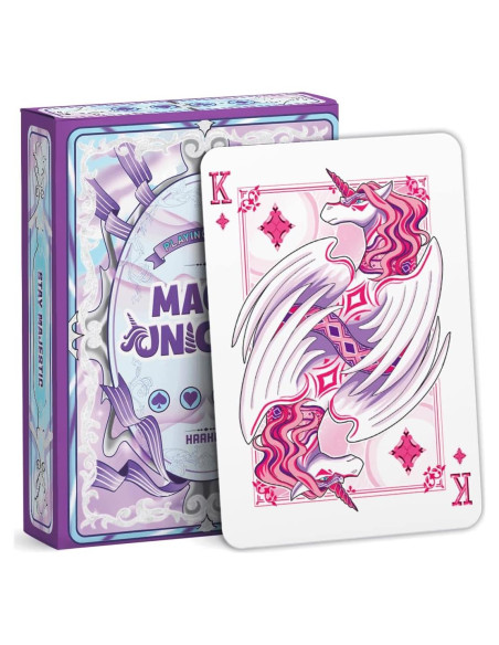 Cartas de Juego Unicornio Mágico HAAKUN 52 Piezas 99.7g Cartas de Juego Unicornio Mágico HAAKUN 52 Piezas 99.7g