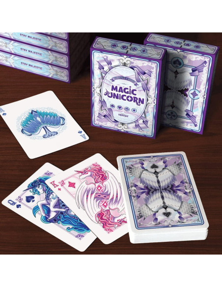 Cartas de Juego Unicornio Mágico HAAKUN 52 Piezas 99.7g Cartas de Juego Unicornio Mágico HAAKUN 52 Piezas 99.7g