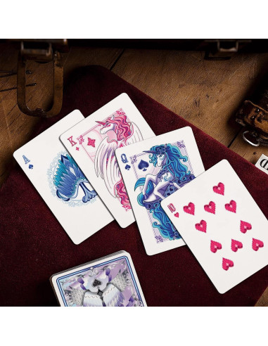 Cartas de Juego Unicornio Mágico HAAKUN 52 Piezas 99.7g