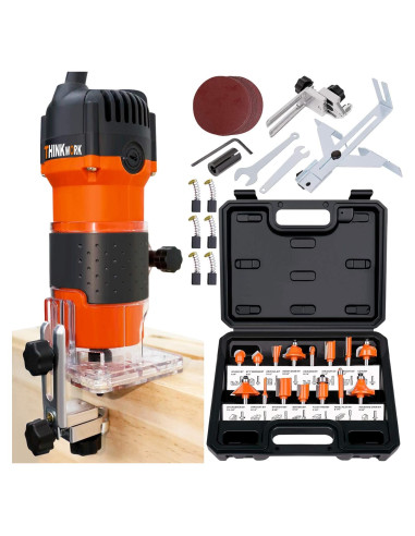 Router Compacto THINKWORK 800W 1.25HP con 15 Brocas