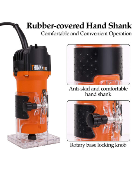 Router Compacto THINKWORK 800W 1.25HP con 15 Brocas