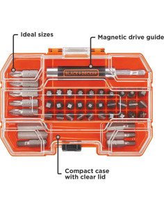 Juego de Puntas de Destornillador BLACK+DECKER 42 Piezas 2
