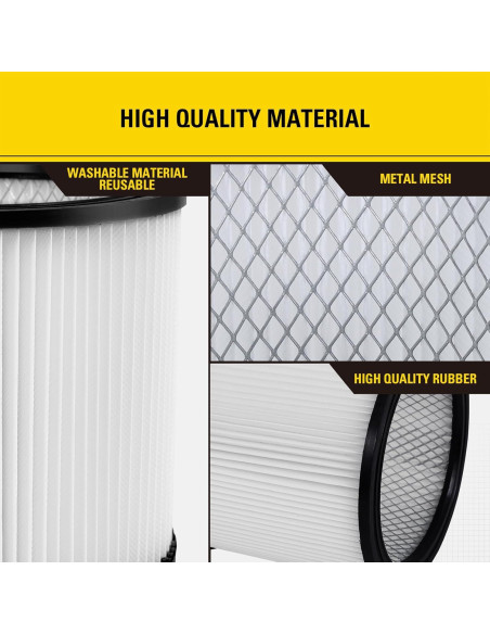 Filtro Hepa Stanley 08-2566B para aspiradoras 19.56 cm Filtro Hepa Stanley 08-2566B para aspiradoras 19.56 cm