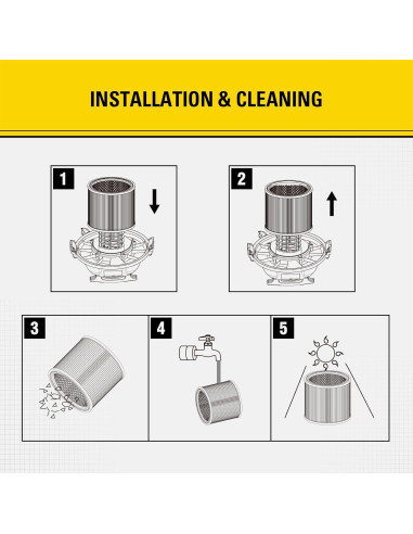 Filtro Hepa Stanley 08-2566B para aspiradoras 19.56 cm