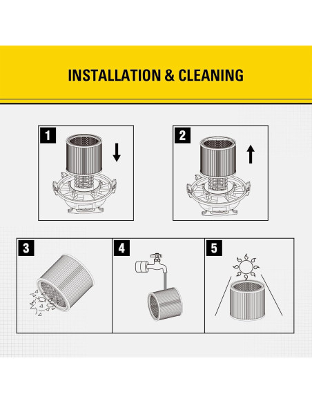 Filtro Hepa Stanley 08-2566B para aspiradoras 19.56 cm Filtro Hepa Stanley 08-2566B para aspiradoras 19.56 cm