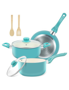 Juego de Ollas y Sartenes M MELENTA 7 Piezas Cerámicas