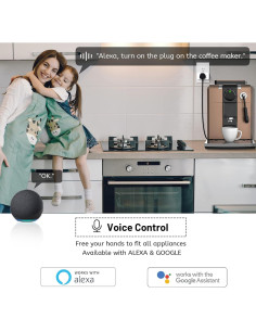 Enchufe Inteligente Nuevo Enchufe Paquete de 4 WiFi 15A 2