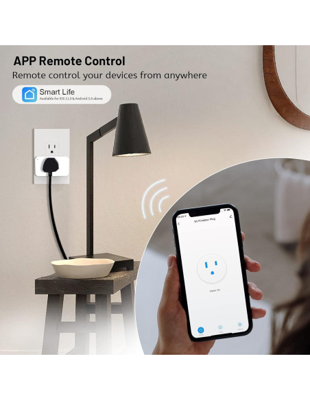 Enchufe Inteligente Nuevo Enchufe Paquete de 4 WiFi 15A