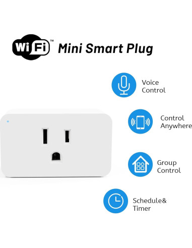 Enchufe Inteligente Nuevo Enchufe Paquete de 4 WiFi 15A