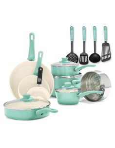 Juego de Utensilios de Cocina GreenLife 16 Piezas Cerámica