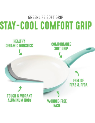 Juego de Utensilios de Cocina GreenLife 16 Piezas Cerámica