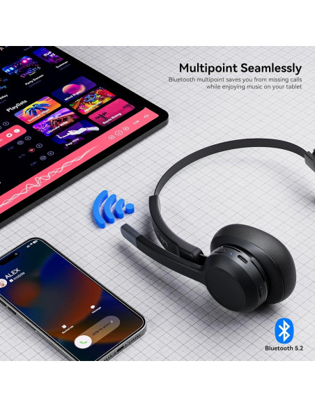 Auricular Bluetooth LEVN LE-HS015 con Cancelación de Ruido