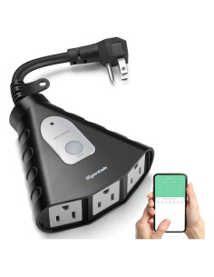Enchufe WiFi Exterior Syantek 3 Salidas Control Remoto