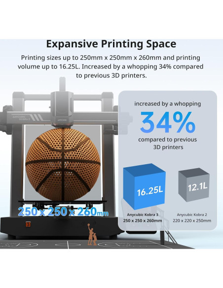 Impresora 3D Anycubic Kobra 3 Combo Multicolor 250x250mm Impresora 3D Anycubic Kobra 3 Combo Multicolor 250x250mm