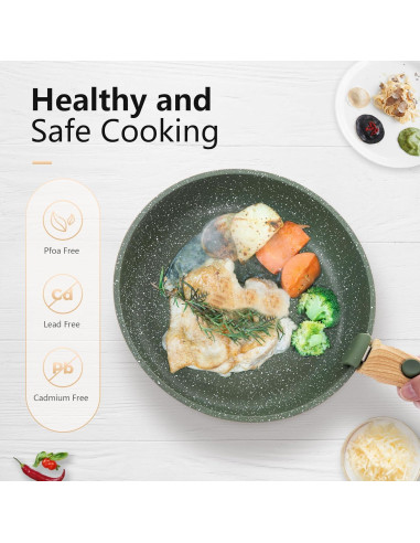 Juego de 10 Piezas Ollas y Sartenes DishDelight Verde