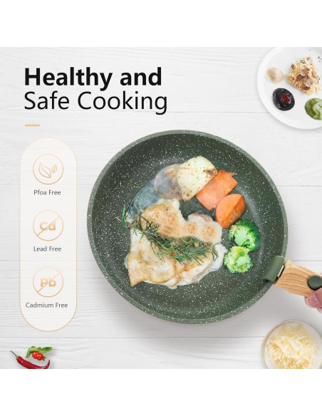 Juego de 10 Piezas Ollas y Sartenes DishDelight Verde