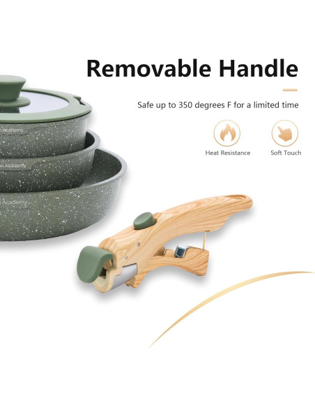 Juego de 10 Piezas Ollas y Sartenes DishDelight Verde