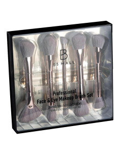 Conjunto de Brochas de Maquillaje BS-MALL Doble Cabeza Dorado