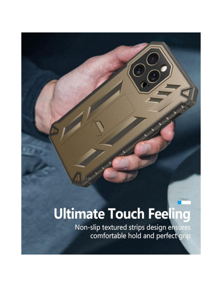 Funda FNTCASE para iPhone 14 Pro Max - Protección Militar Beige Funda FNTCASE para iPhone 14 Pro Max - Protección Militar Beige