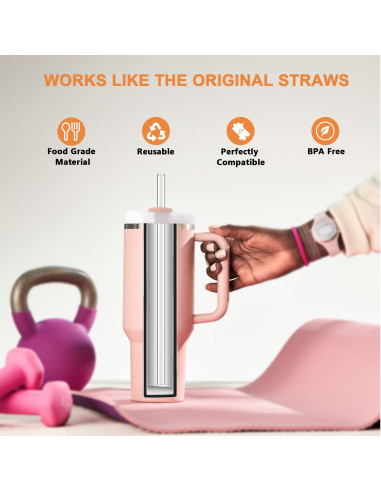 Pajitas Reutilizables Airboat para Taza Stanley 8 Piezas