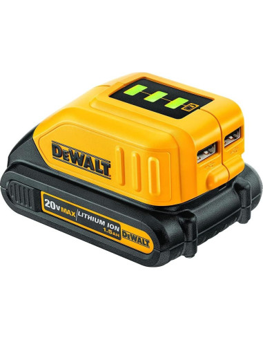 Cargador USB DEWALT 12V/20V MAX DCB090 con 2 puertos