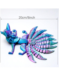 Modelo Zorro de Nueve Colas 3D LUYU - Juguete Fidget Articulado 2