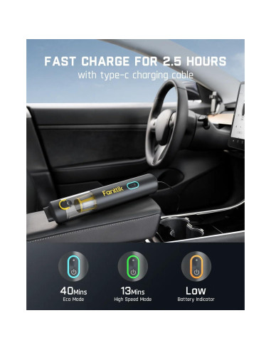 Aspiradora de Coche Fanttik Slim V8 Apex 4-en-1 Inalámbrica