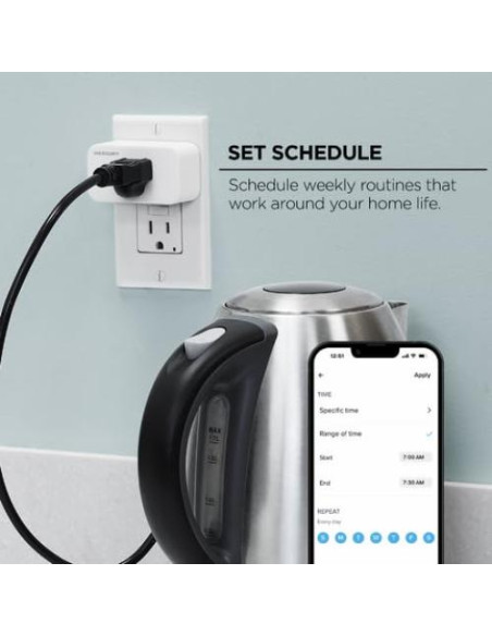 Enchufe Inteligente Merkury WiFi 2.4GHz Control Remoto