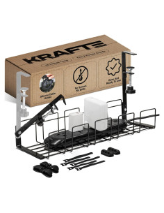 Bandeja de Gestión de Cables KraftE 40 cm Instalación Fácil