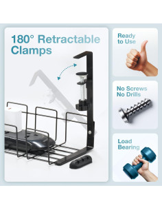 Bandeja de Gestión de Cables KraftE 40 cm Instalación Fácil 2