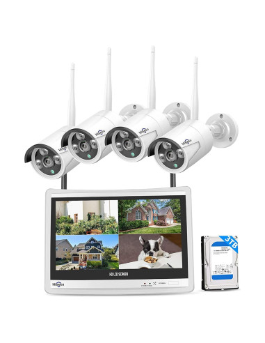 Sistema de Seguridad Hiseeu 16CH 5MP WiFi 24/7 con NVR 3TB