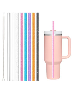 8 Pajillas Reutilizables Alwenid para Vaso Stanley y Owala