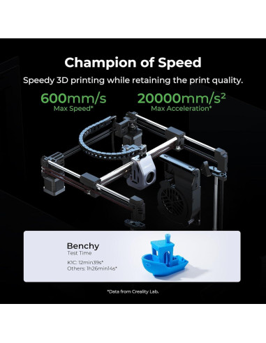 Impresora 3D Creality K1C, 600mm/s, Nivelación Automática