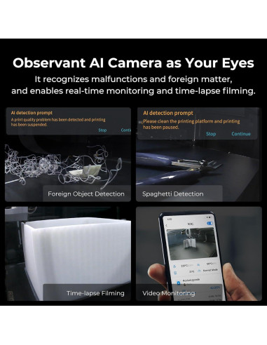 Impresora 3D Creality K1C, 600mm/s, Nivelación Automática