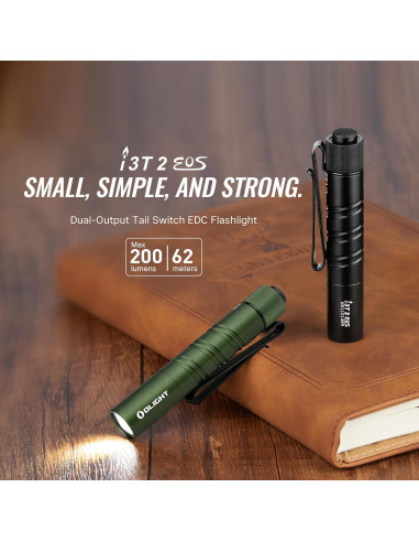 Linterna OLIGHT I3T 2 EDC 200 lúmenes Compacta Negra