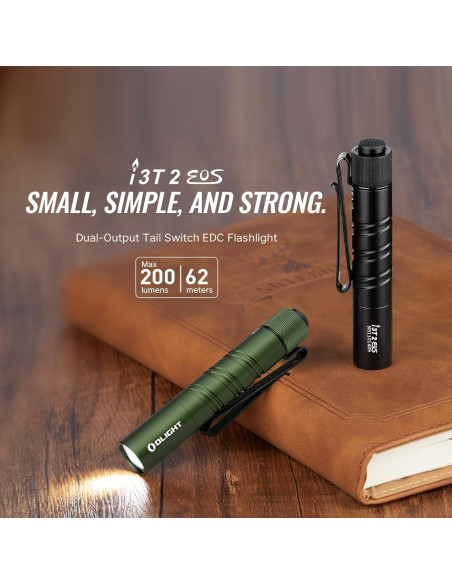 Linterna OLIGHT I3T 2 EDC 200 lúmenes Compacta Negra