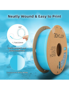 Filamento PLA Arcoíris 1.75mm 1KG 3DHoJor Transparente 2