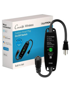Enchufe Inteligente Exterior Lutron Caseta 15A IP66 Negro