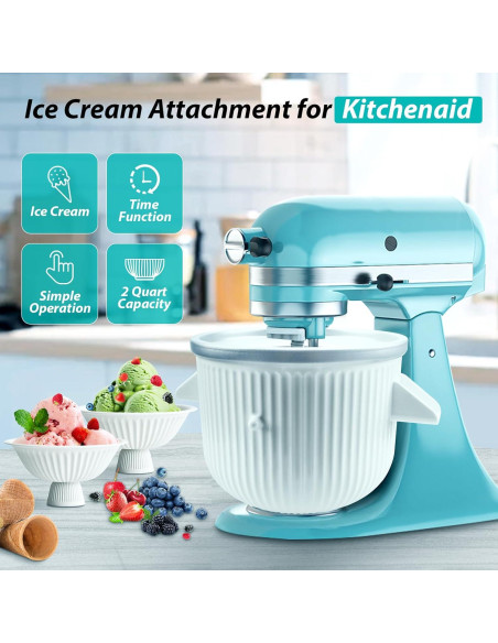 Accesorio Helados KitchenAid GuanQiao 2 Qt Blanco