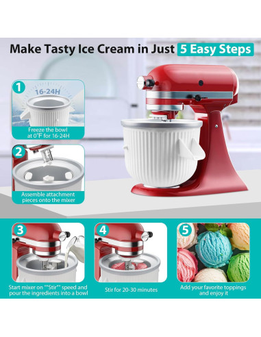 Accesorio Helados KitchenAid GuanQiao 2 Qt Blanco