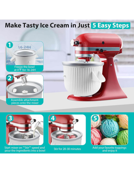 Accesorio Helados KitchenAid GuanQiao 2 Qt Blanco