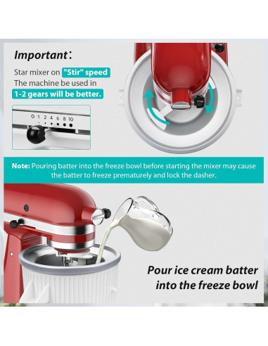 Accesorio Helados KitchenAid GuanQiao 2 Qt Blanco