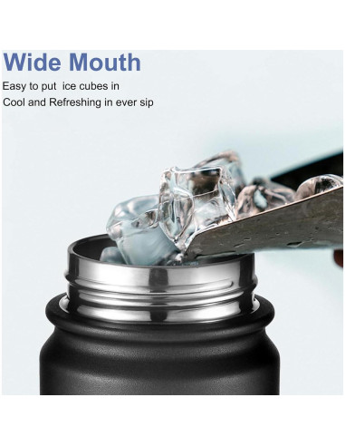 Botella de Agua Fría 1.2L Hydroyota con Tapa a Prueba de Fugas