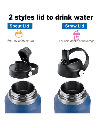 Botella de Agua Fría 1.2L Hydroyota con Tapa a Prueba de Fugas