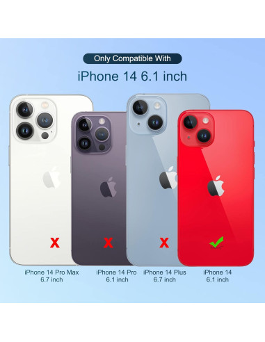 Funda Cartera ULAK para iPhone 14 Oro Rosa con Soporte