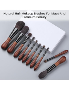 Juego de brochas de maquillaje EVRCHGIEA pelo natural 19.8x9.9cm 2